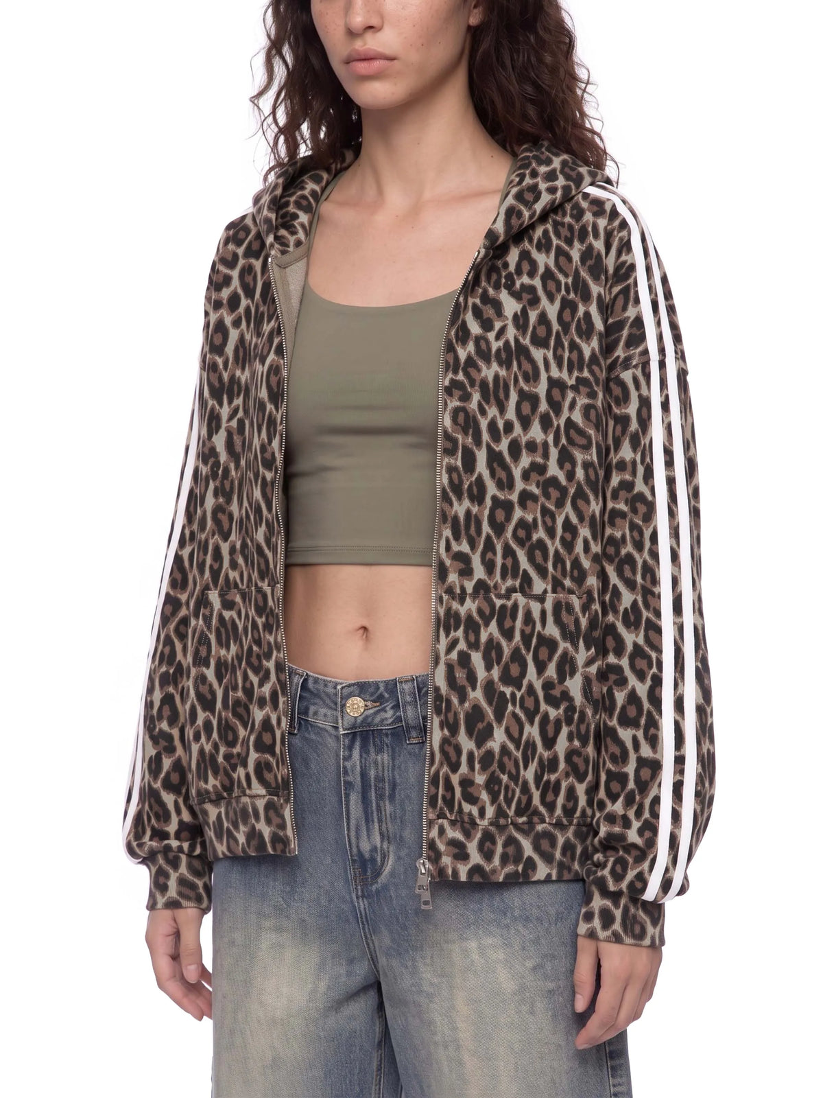 Leopard Full Zip Hoodie