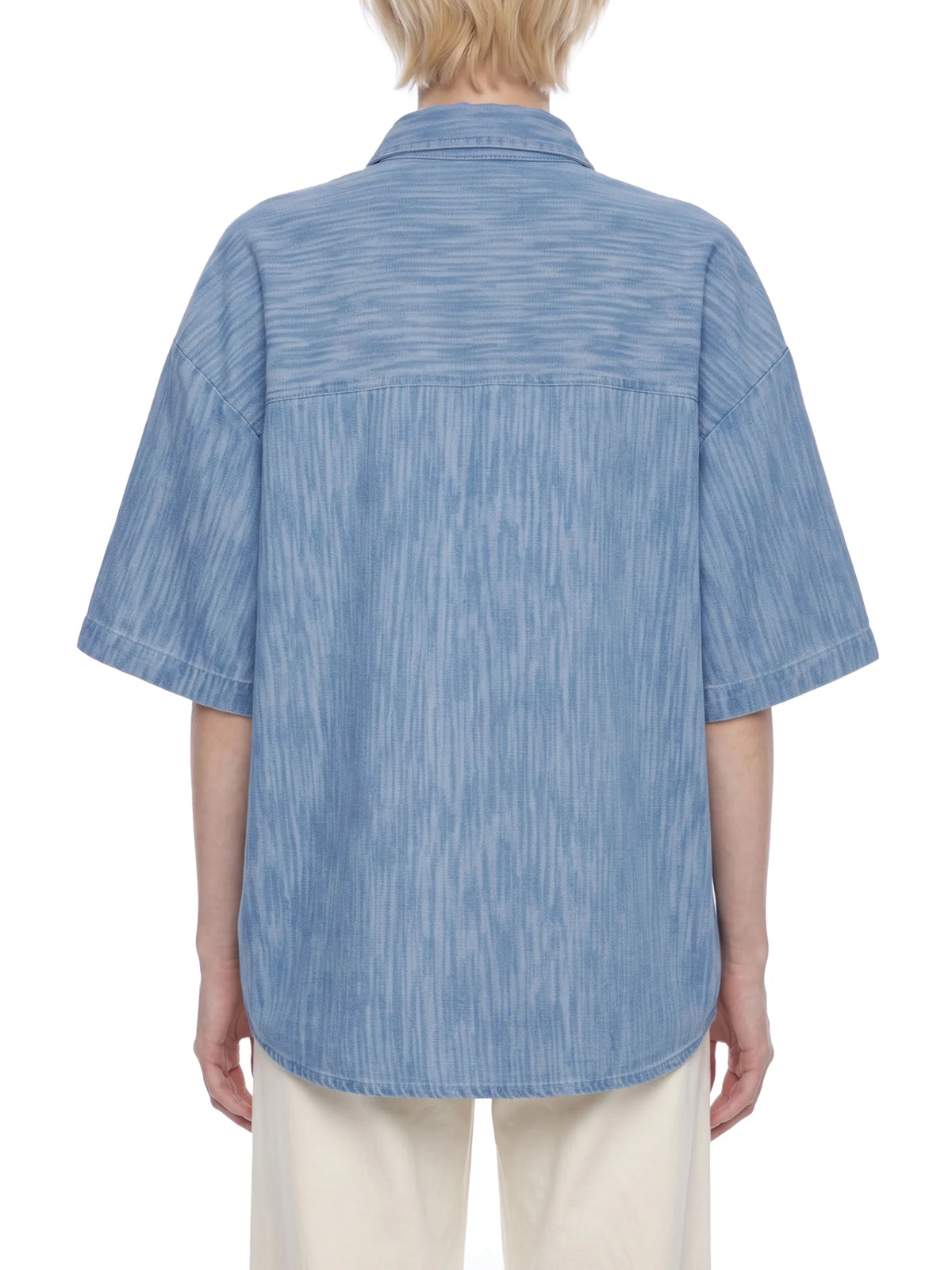 Boxy Vintage Wash Denim Shirt