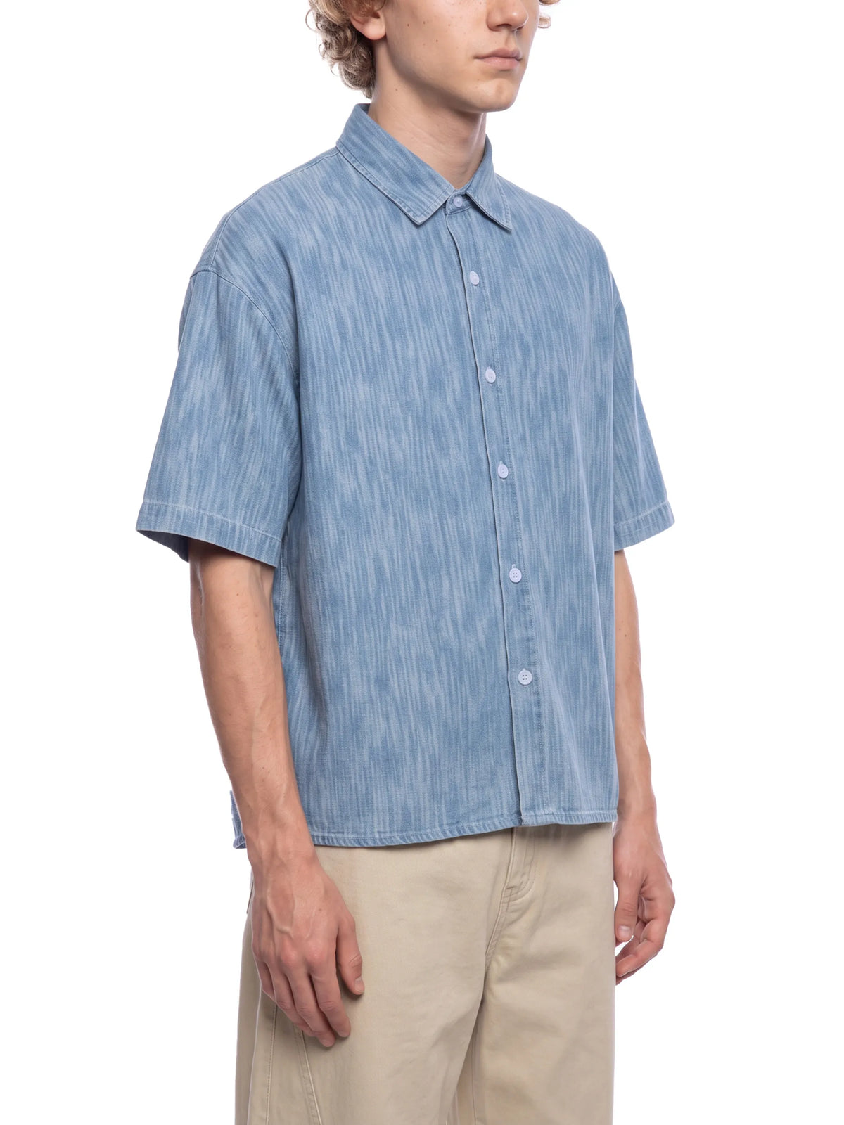 Boxy Vintage Wash Denim Shirt