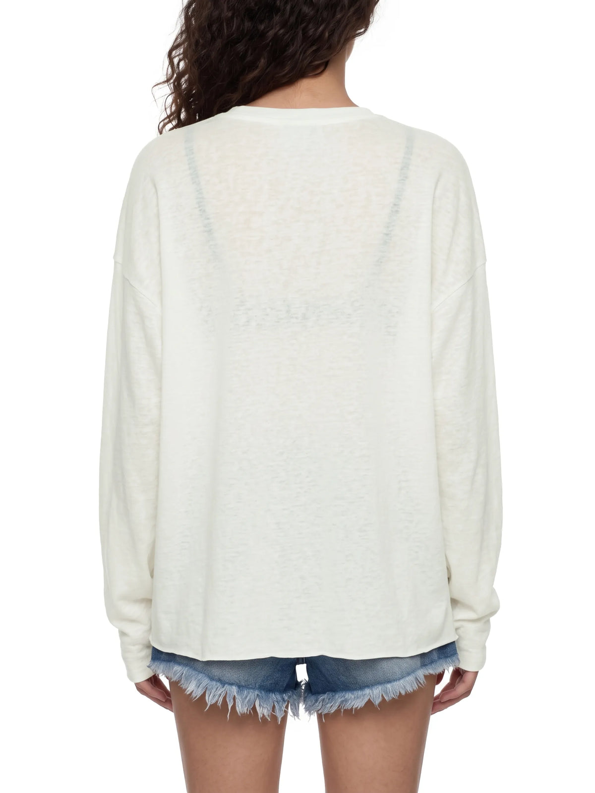 Raw Edge Long Sleeve T-Shirt