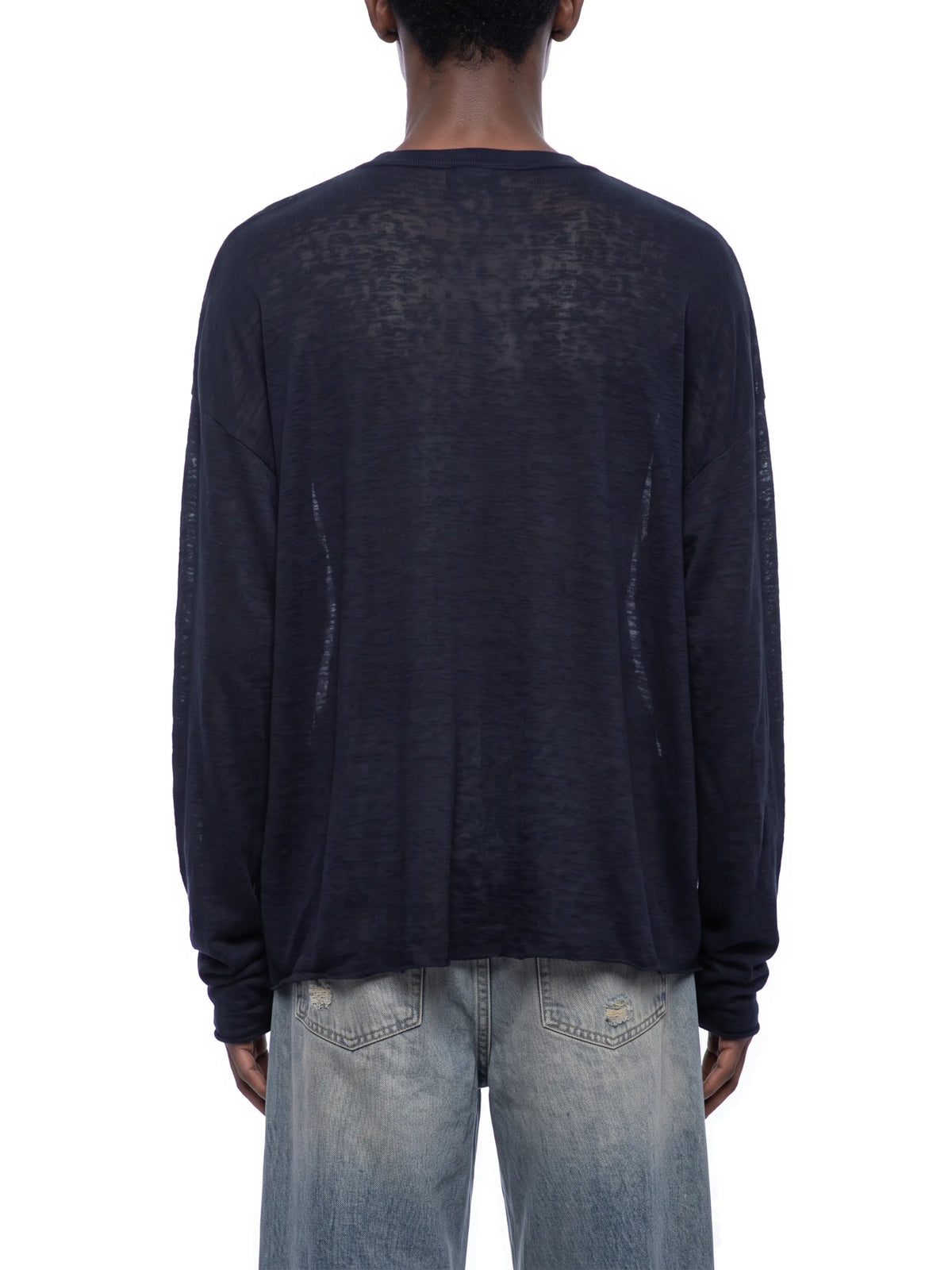 Raw Edge Long Sleeve T-Shirt