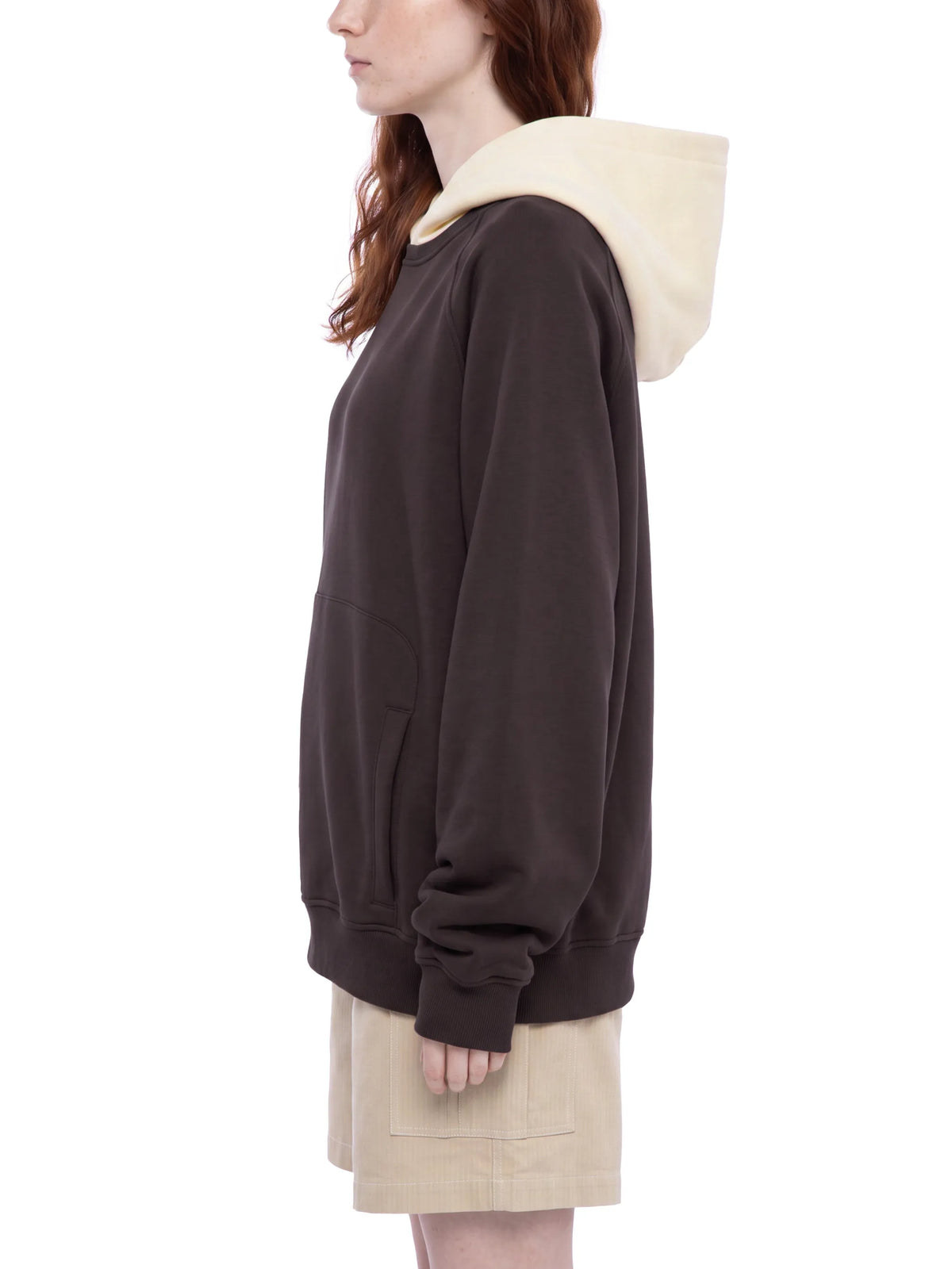 Fleece Raglan Color Block Hoodie