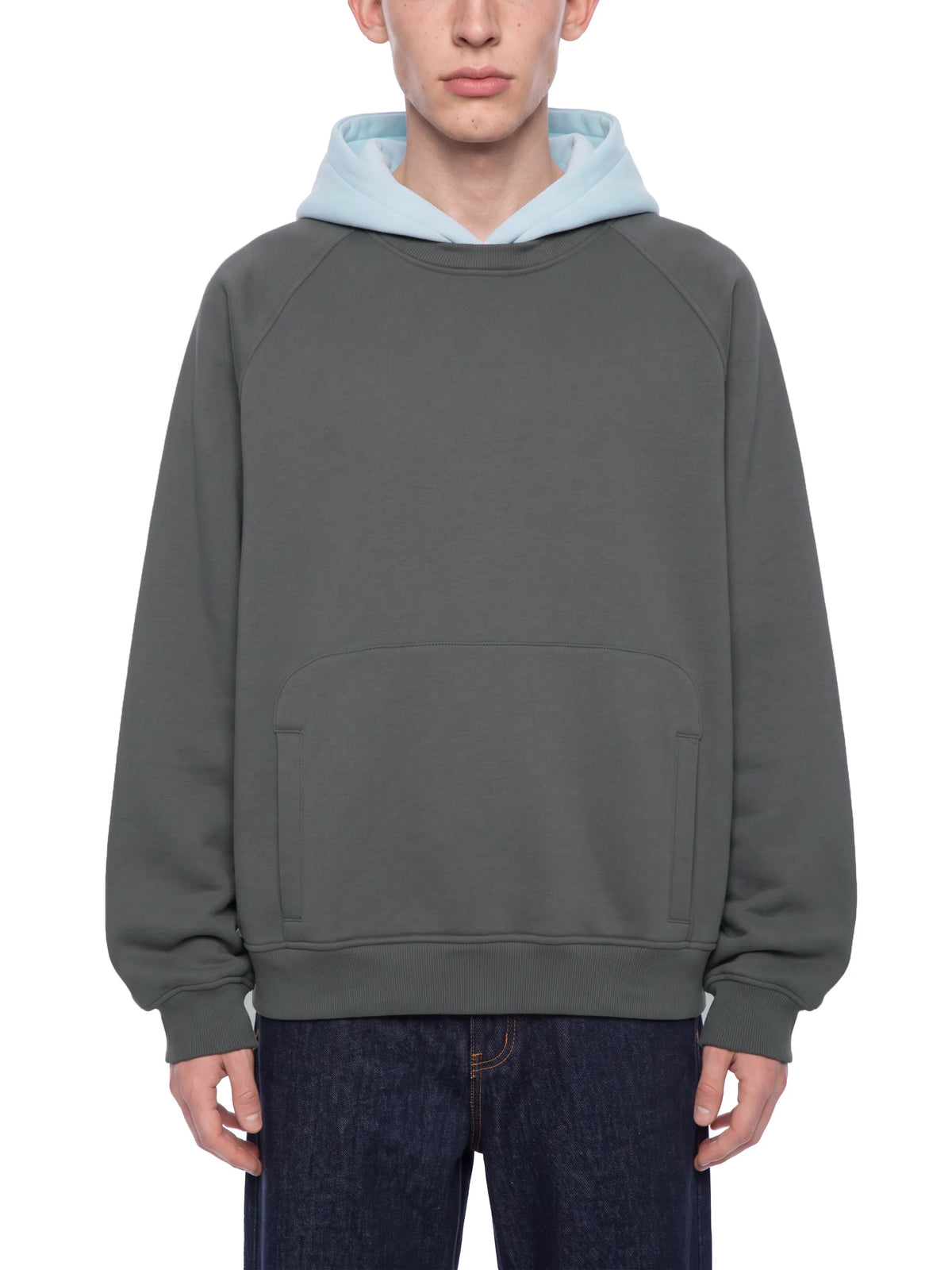 Fleece Raglan Color Block Hoodie