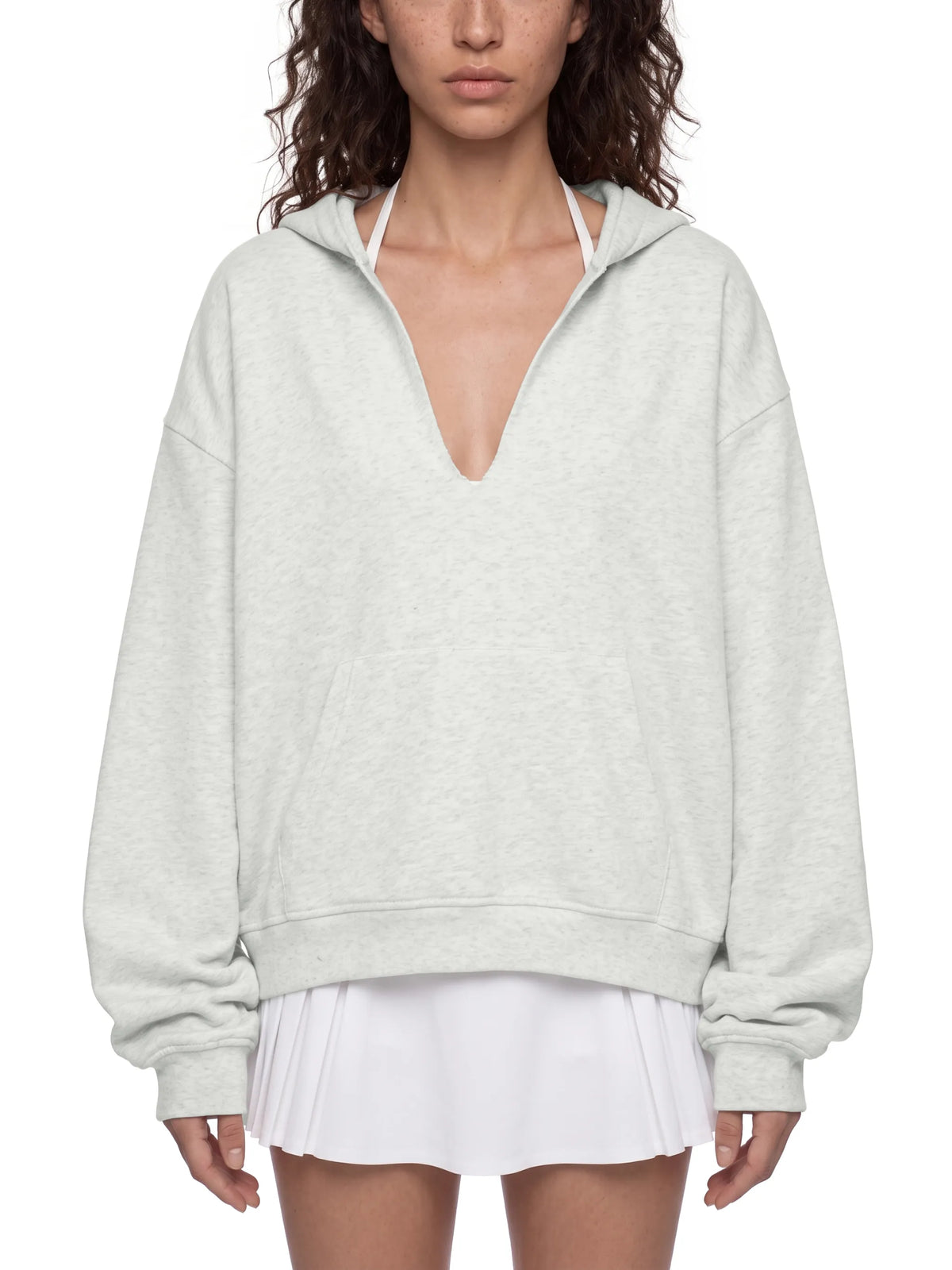Boxy Raw Edge Hoodie
