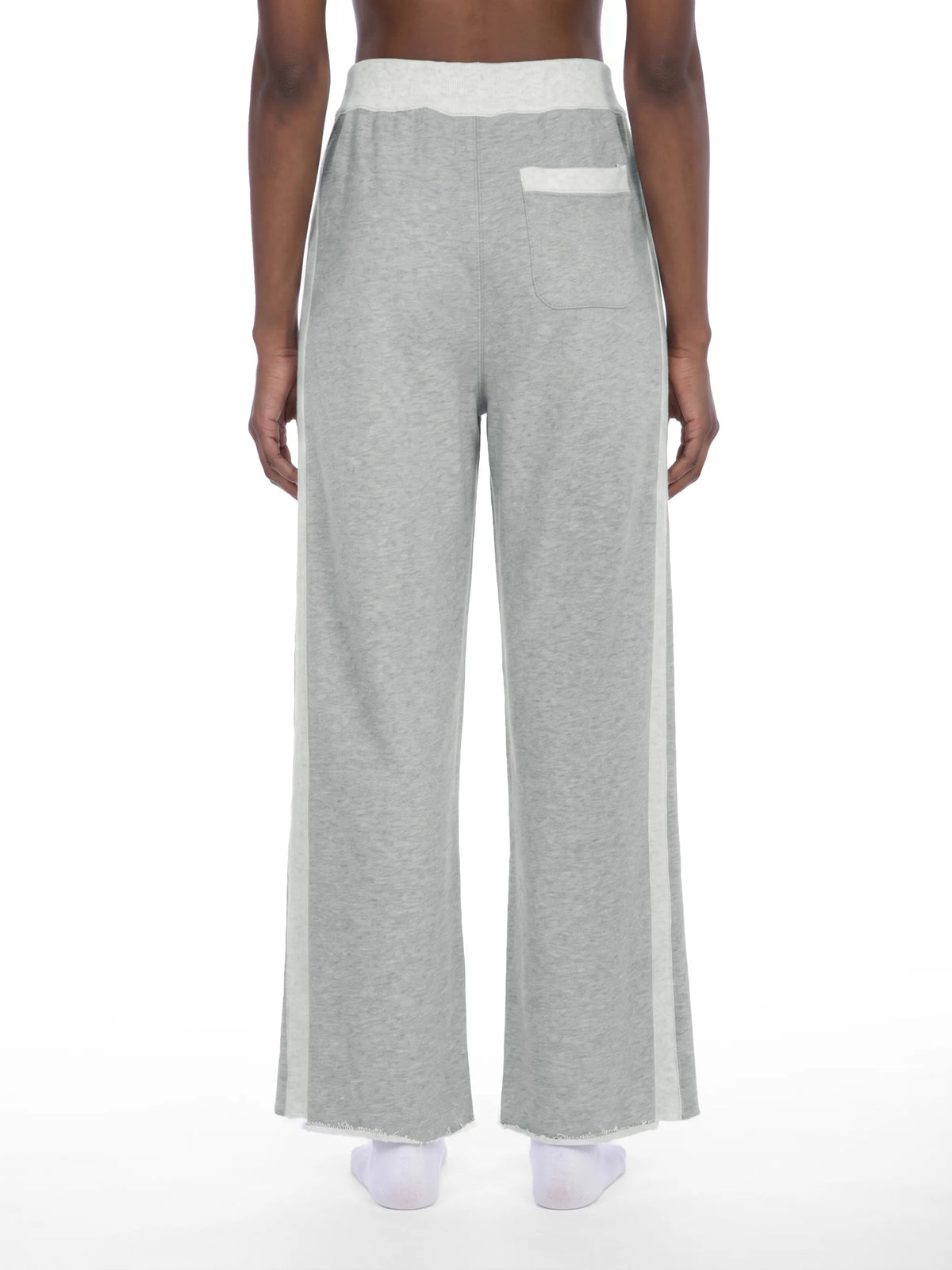 Color Block Raw Hem Sweatpants