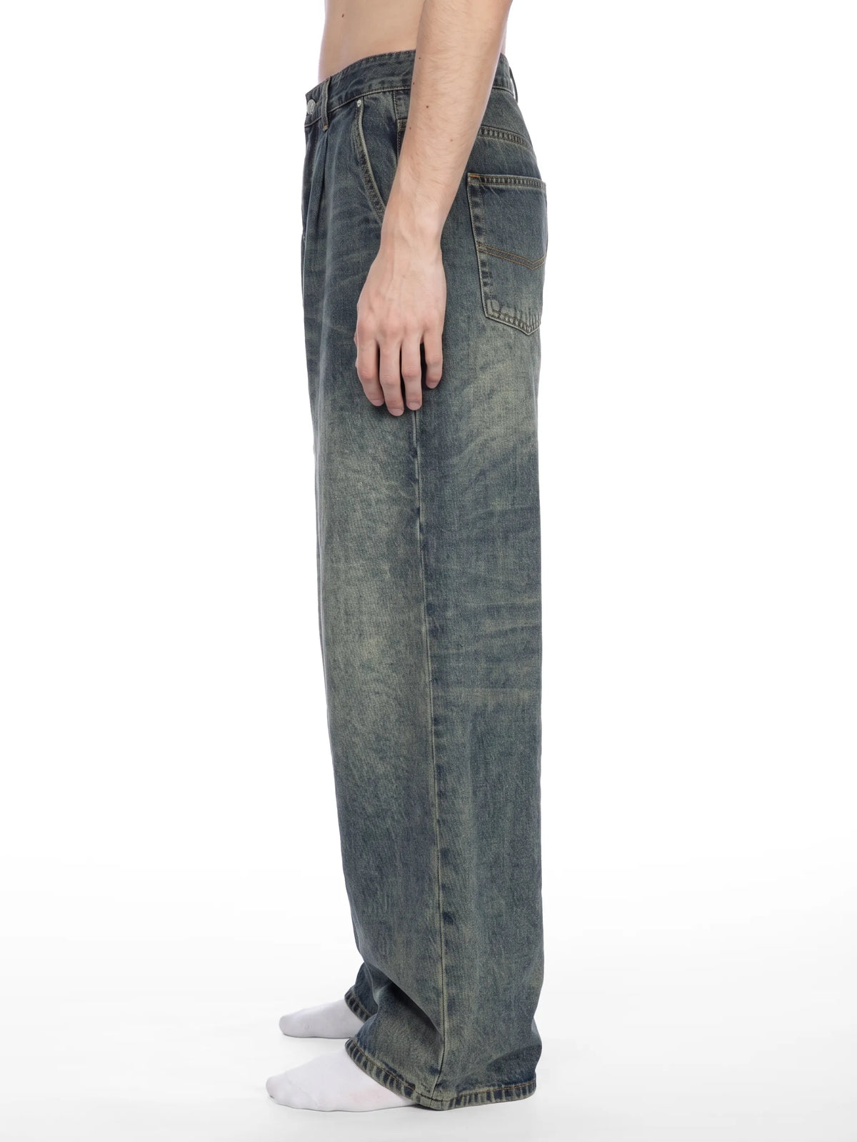 Vintage Wash Denim Jeans