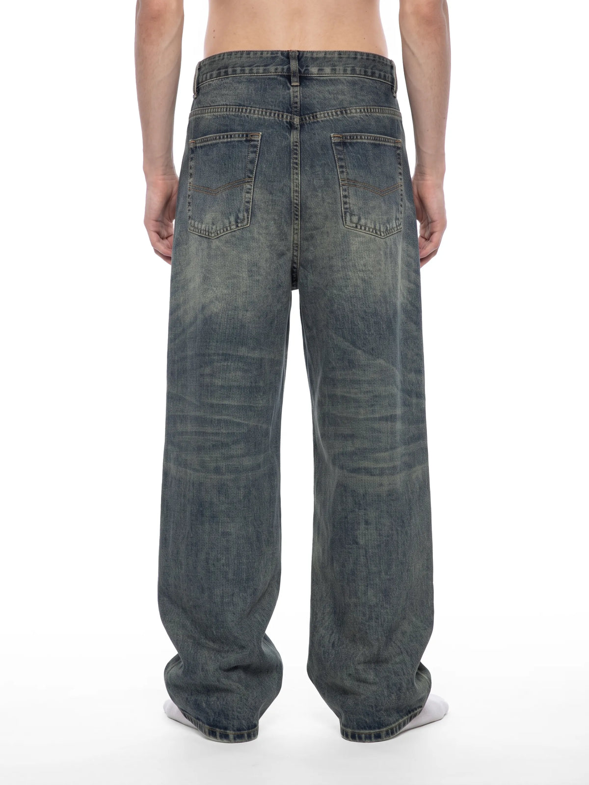 Vintage Wash Denim Jeans