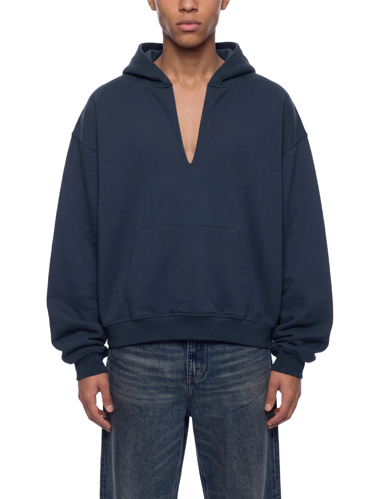 Boxy Raw Edge Hoodie