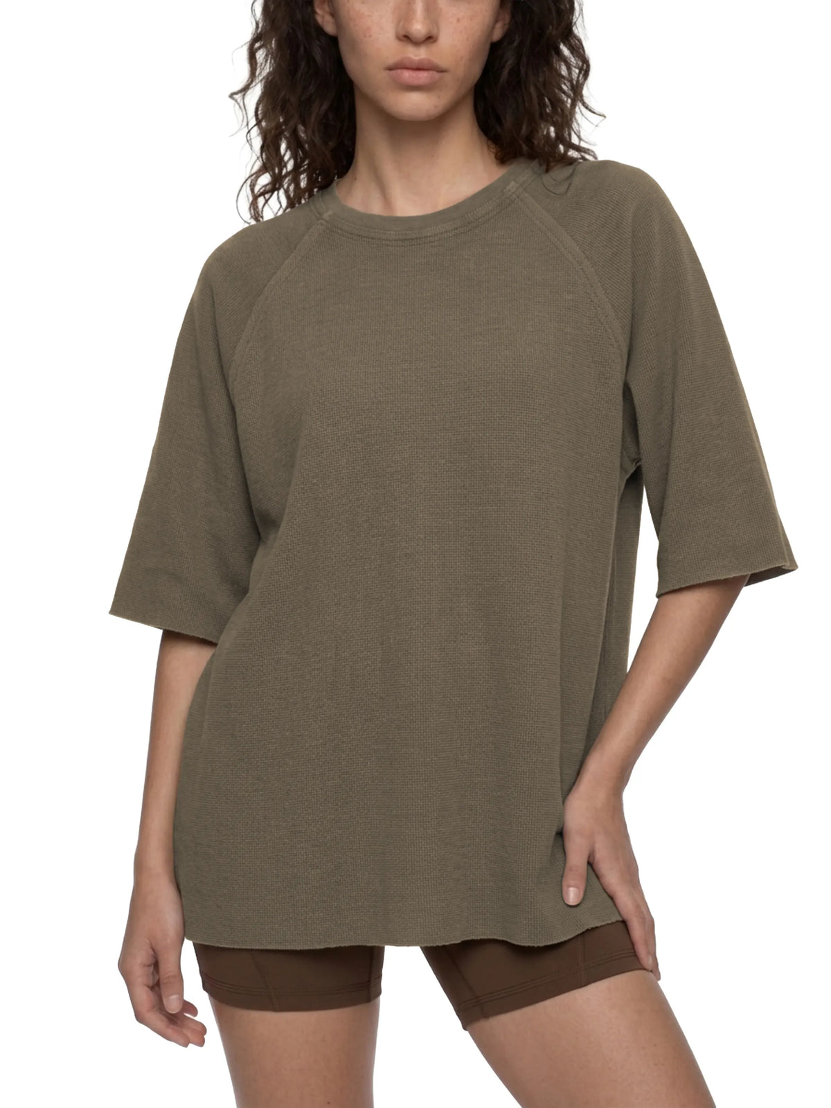 Mineral Wash Boxy Waffle T-Shirt