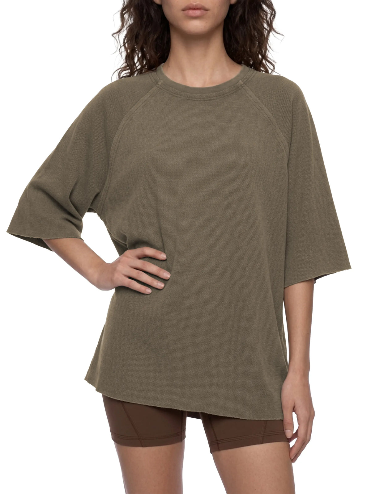 Mineral Wash Boxy Waffle T-Shirt