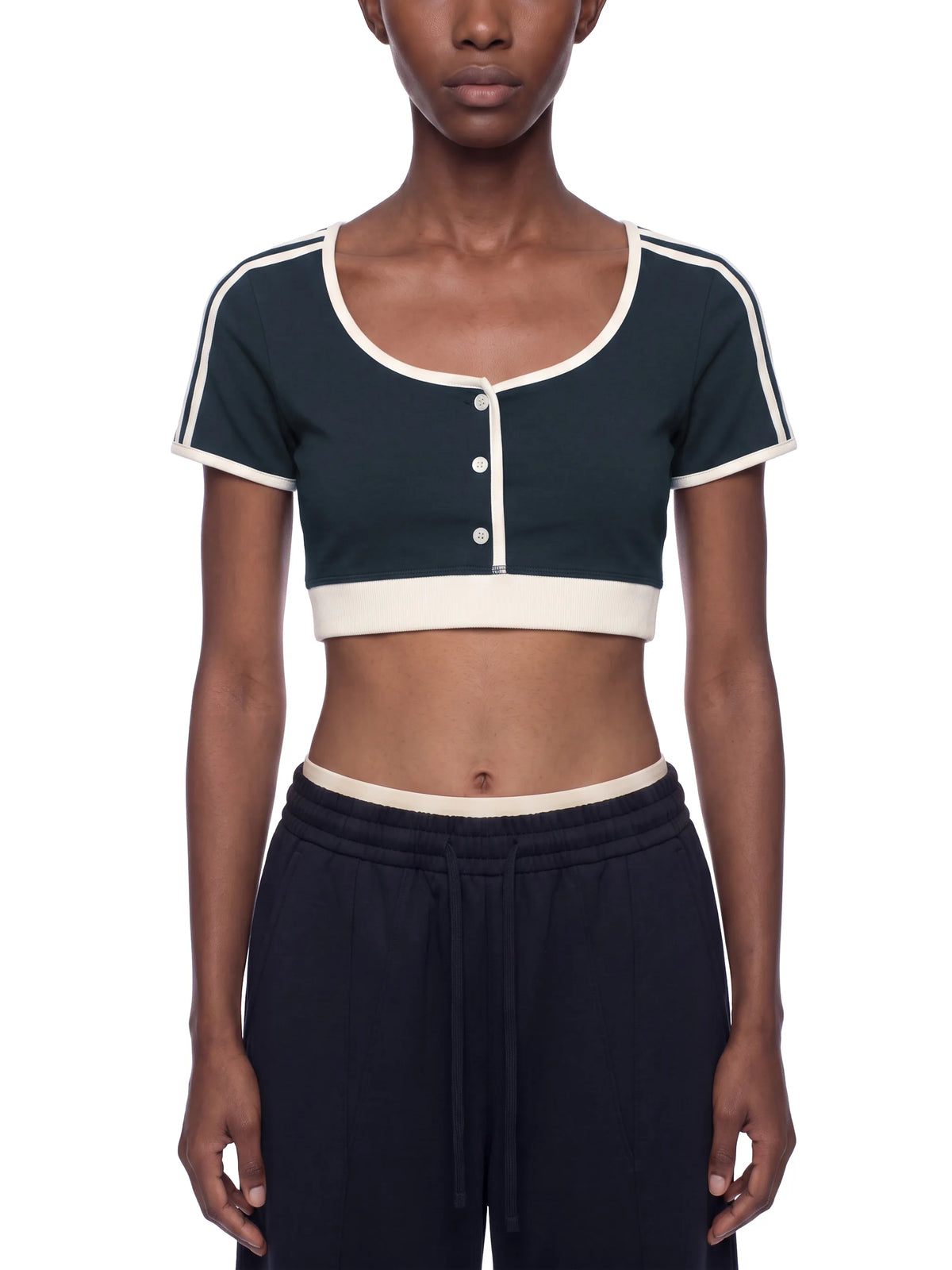 Color Block Crop T-Shirt