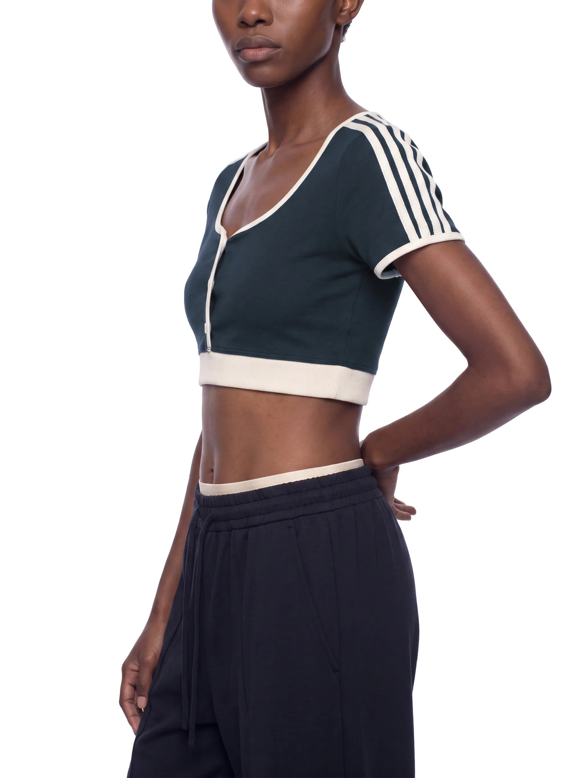 Color Block Crop T-Shirt