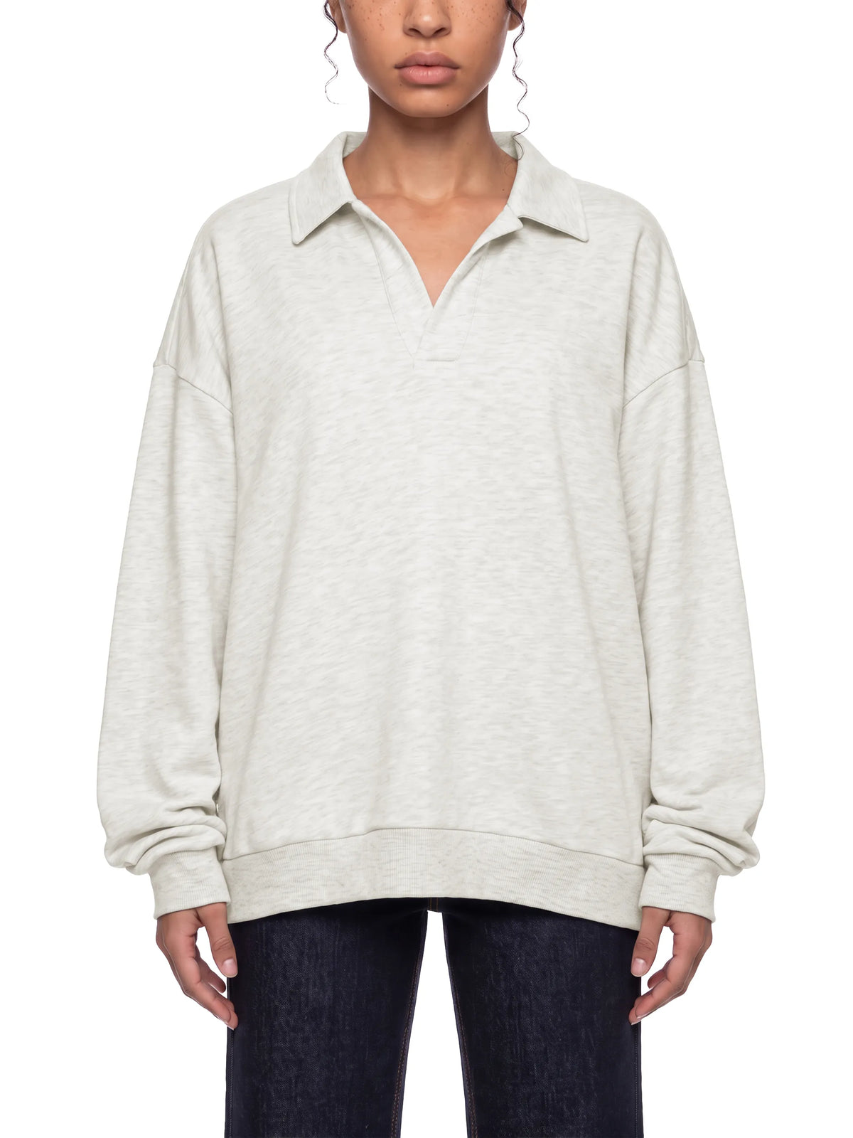 Oversized Collared Sweatshirt
