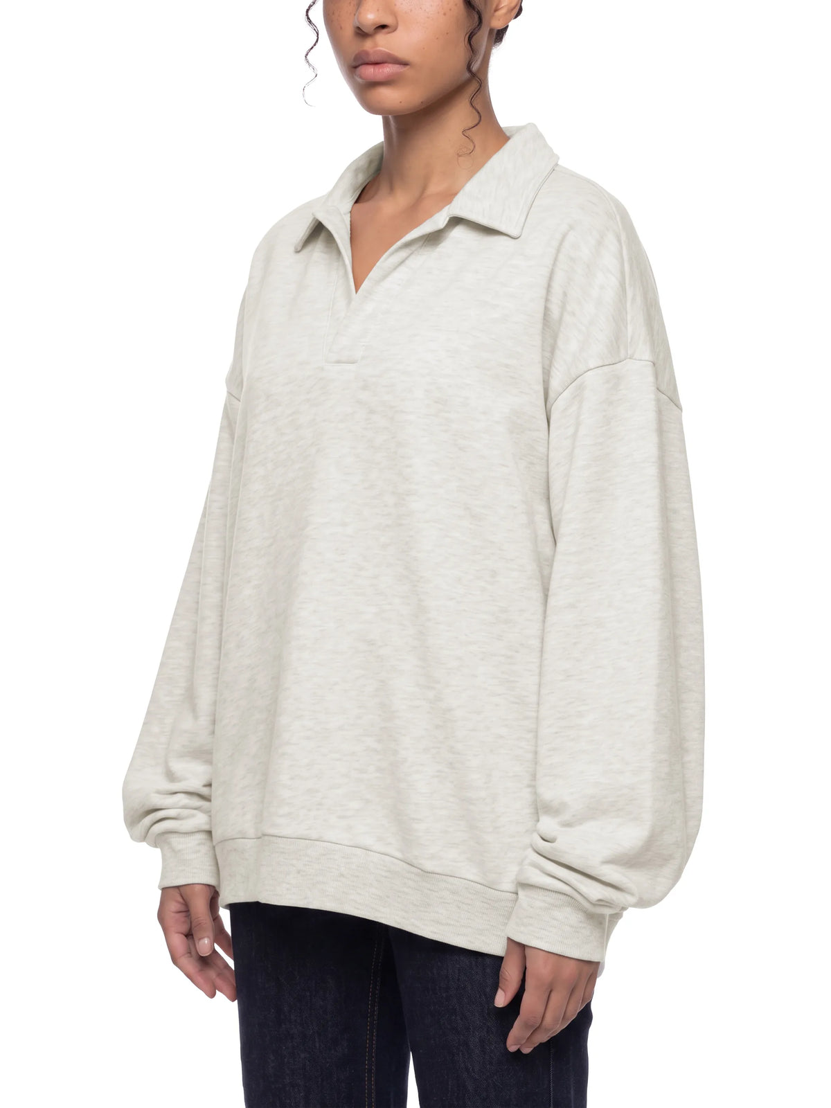 Oversized Collared Sweatshirt