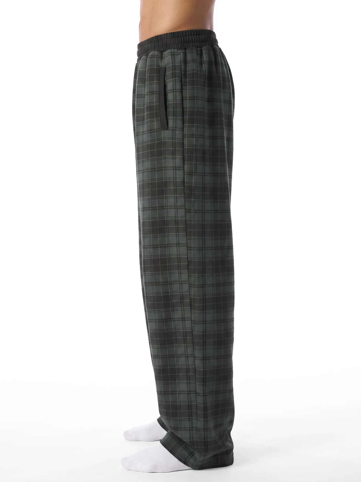 Plaid Straight Leg Pants