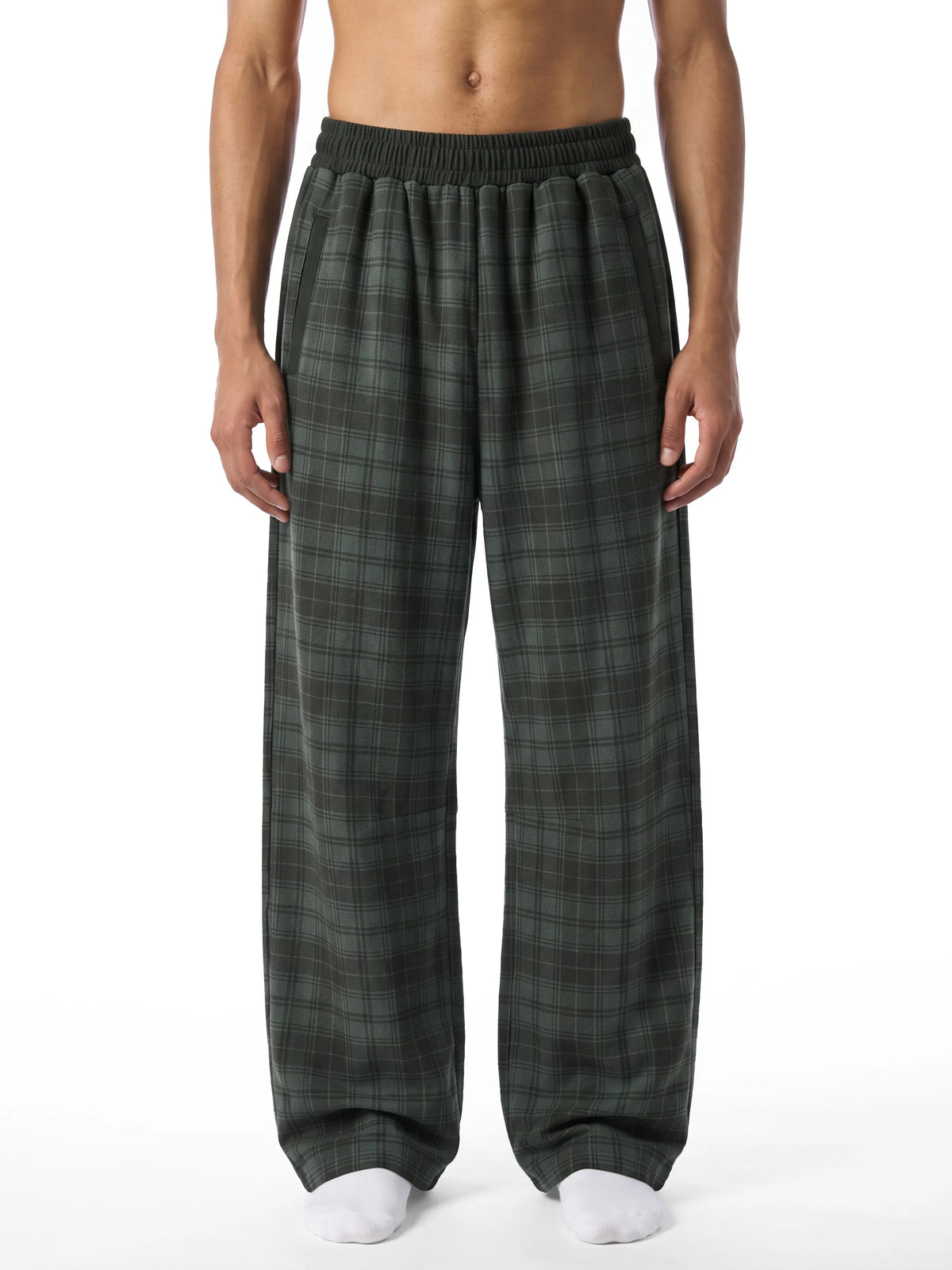 Plaid Straight Leg Pants