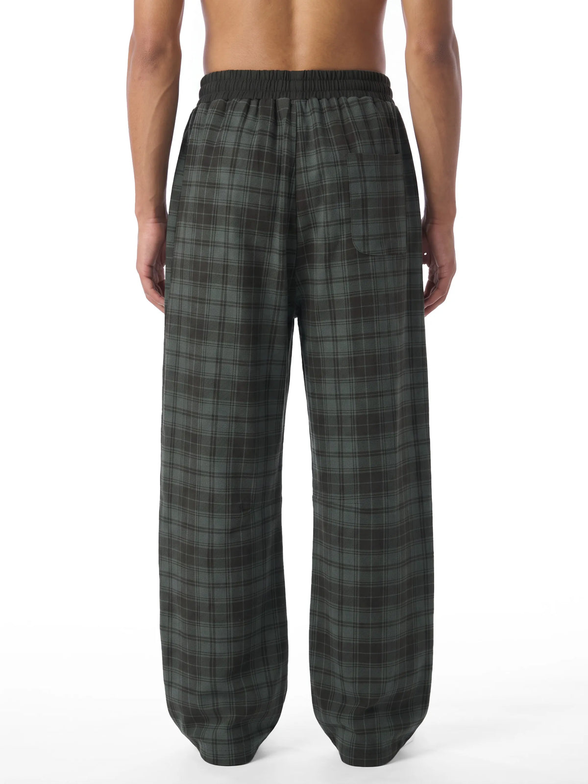 Plaid Straight Leg Pants