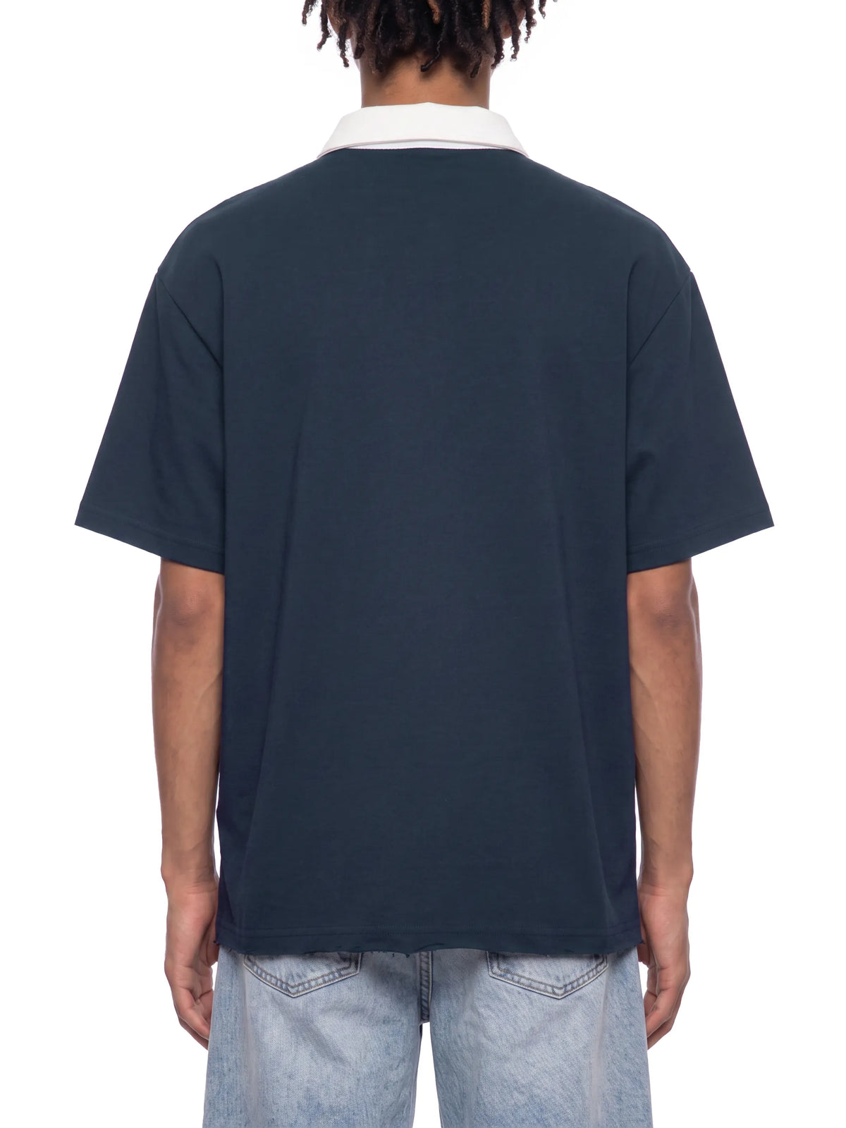 Color Block Quarter-Zip Polo Shirt