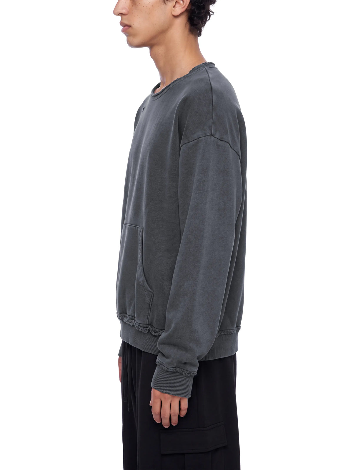Raw Edge Crewneck Sweatshirt