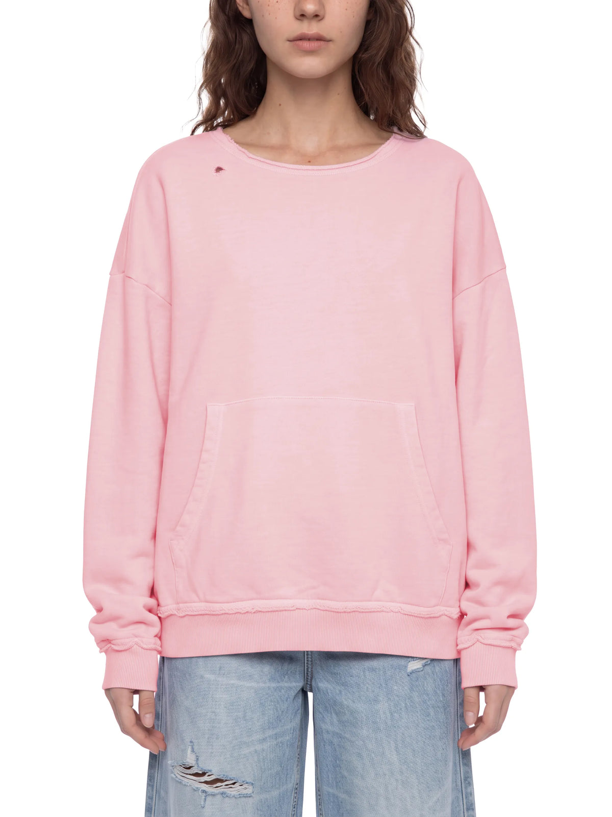 Raw Edge Crewneck Sweatshirt