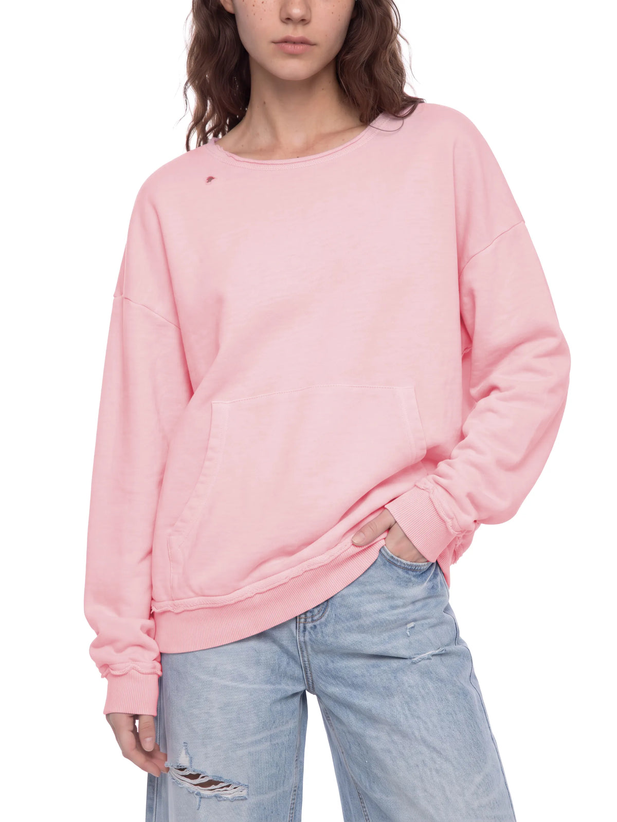 Raw Edge Crewneck Sweatshirt