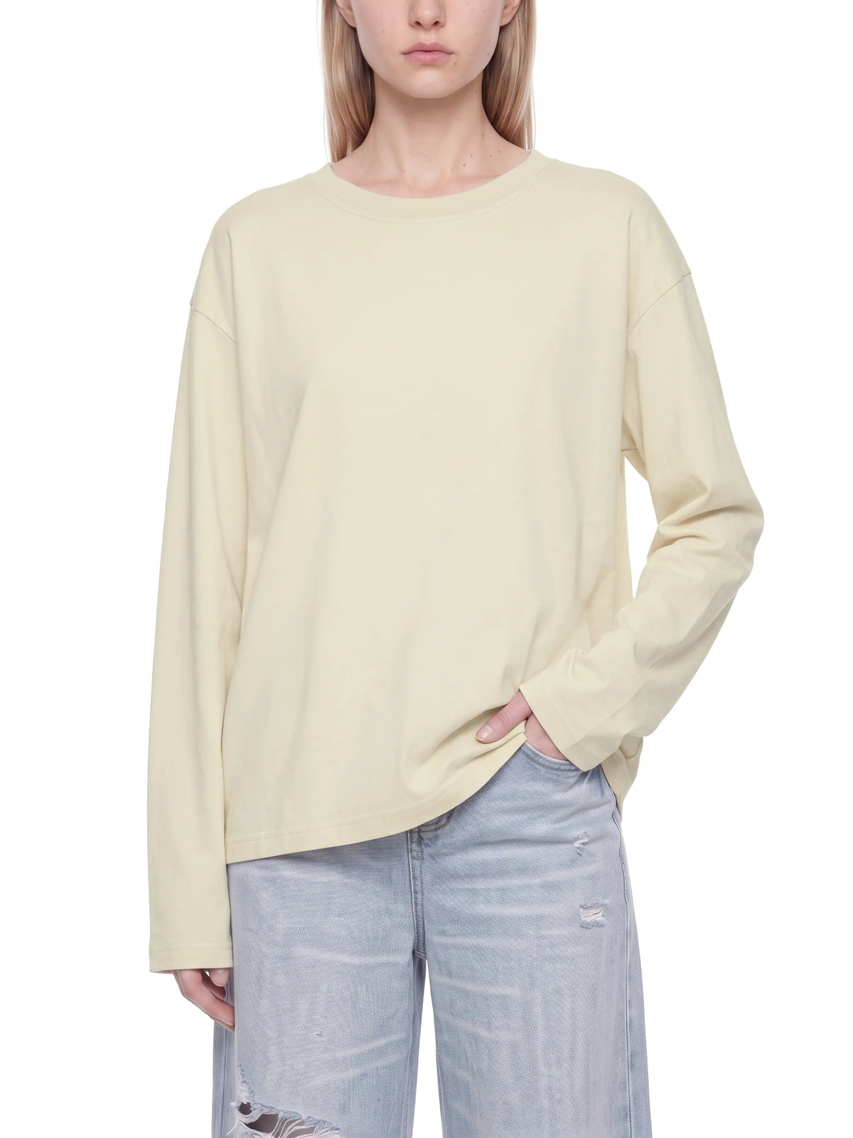 Vintage Wash Long Sleeve Boxy T-Shirt
