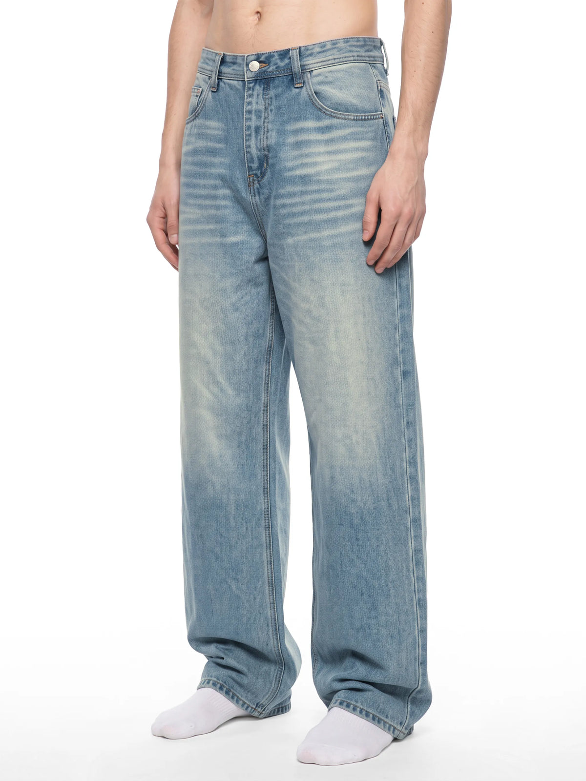 Vintage Wash Denim Jeans