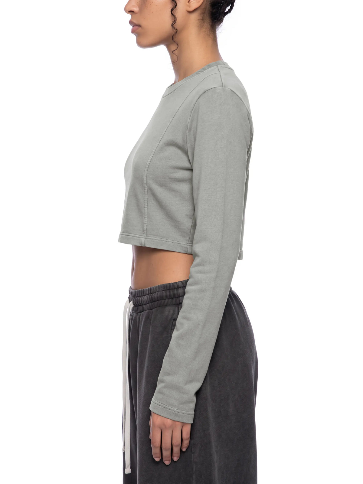 Mineral Wash Crop Sweatshirt
