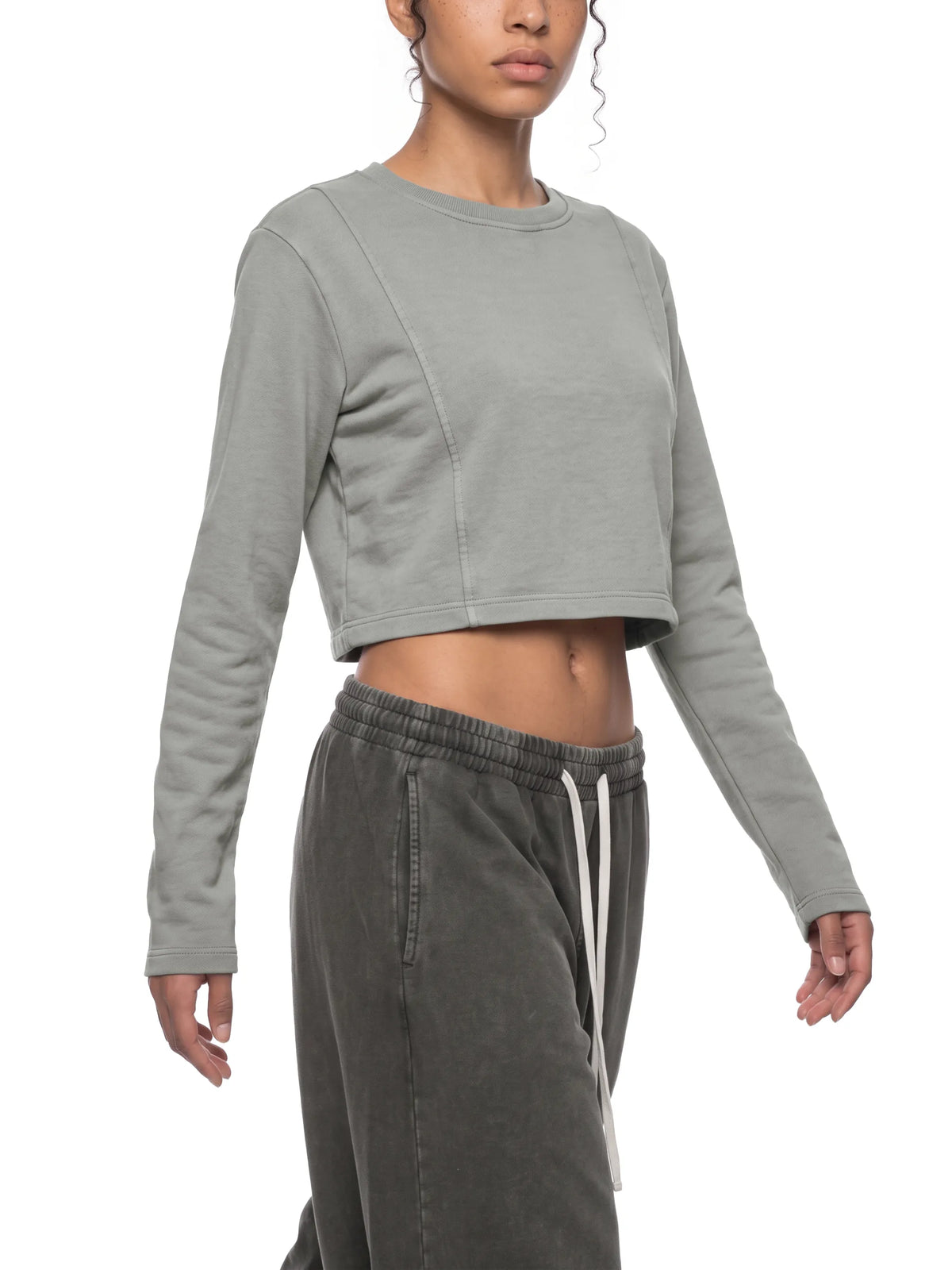 Mineral Wash Crop Sweatshirt
