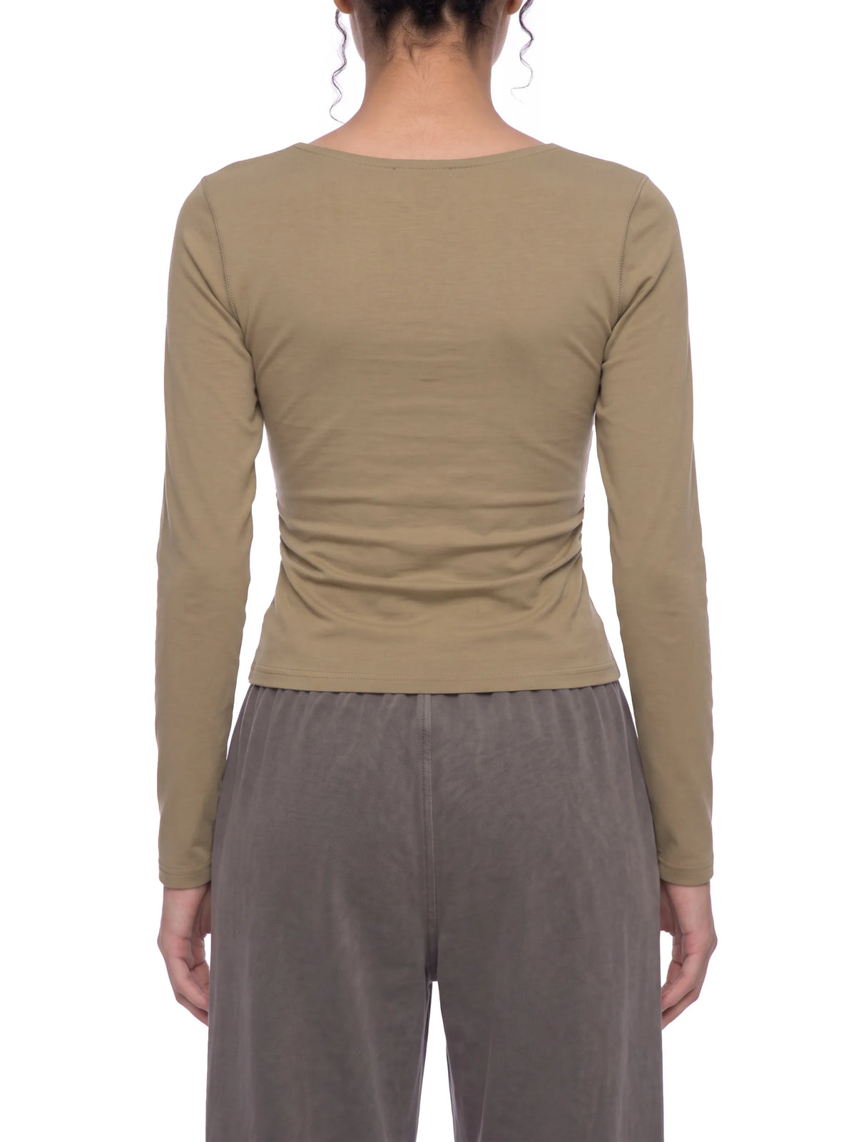 Ruched Long Sleeve T-Shirt