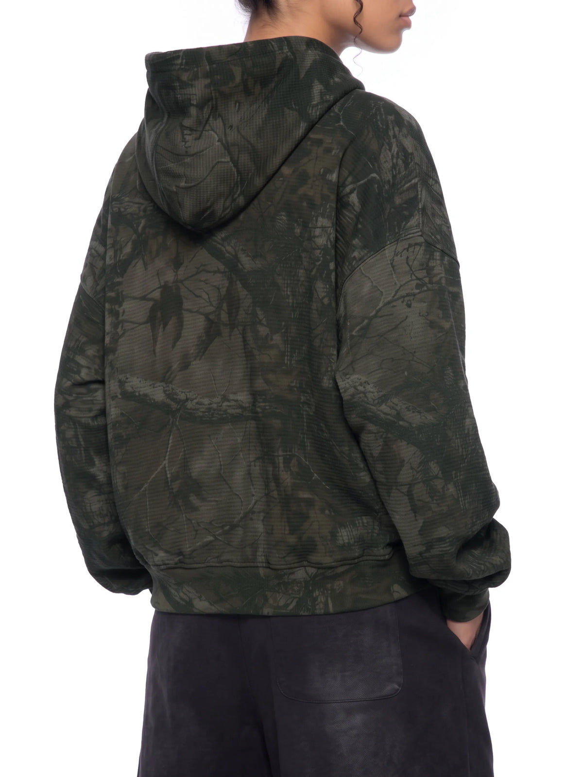 Waffle Tree Camo Boxy Hoodie