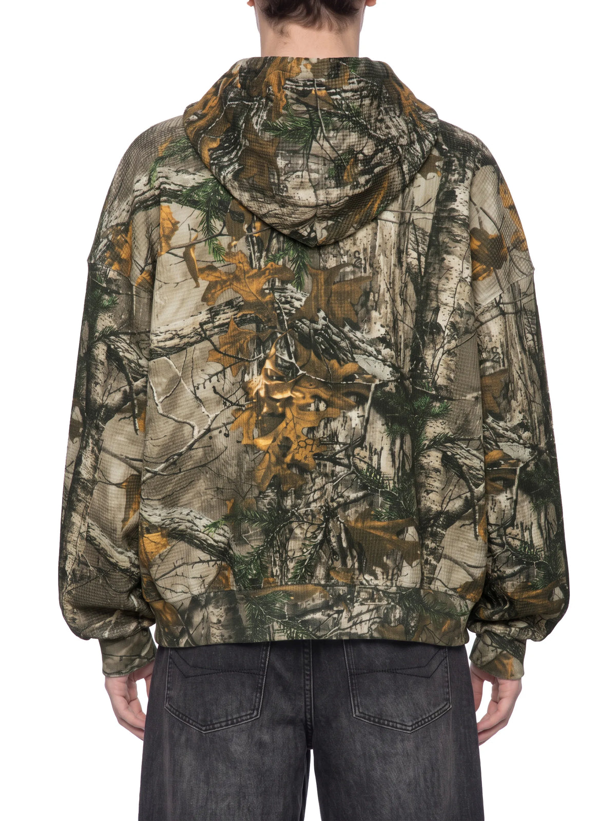Waffle Tree Camo Boxy Hoodie