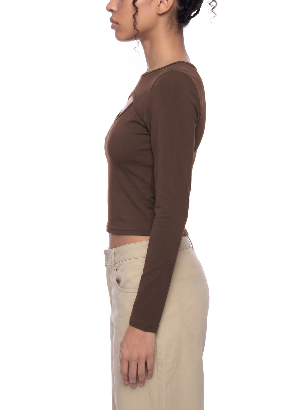 Cutout Long Sleeve T-Shirt