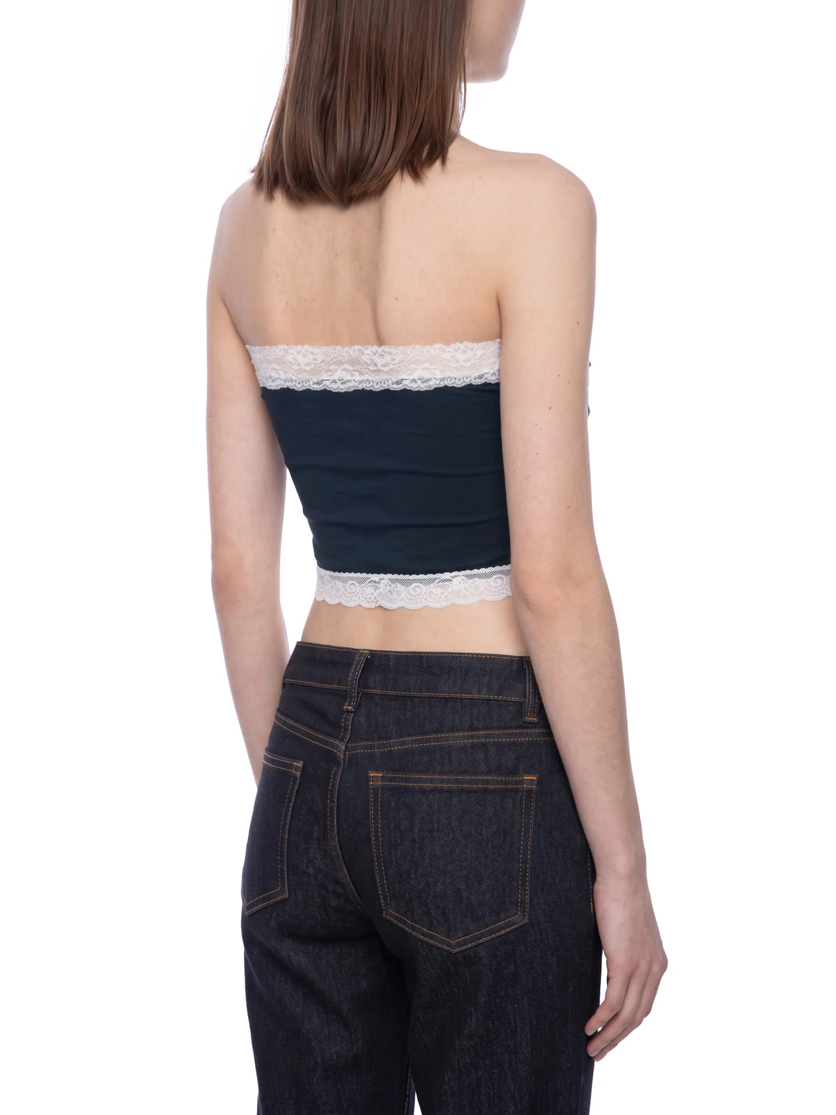 Cropped Paneled Tube Top