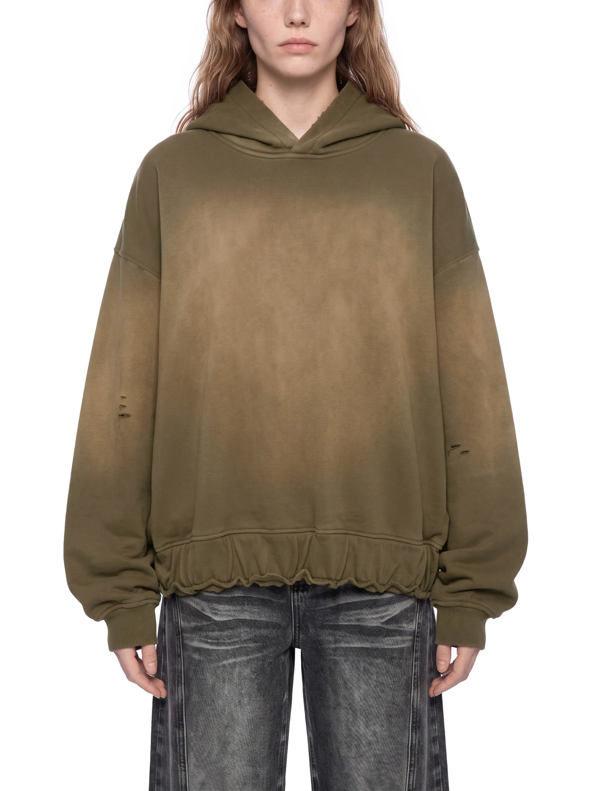 Sunfade Ripped Boxy Hoodie
