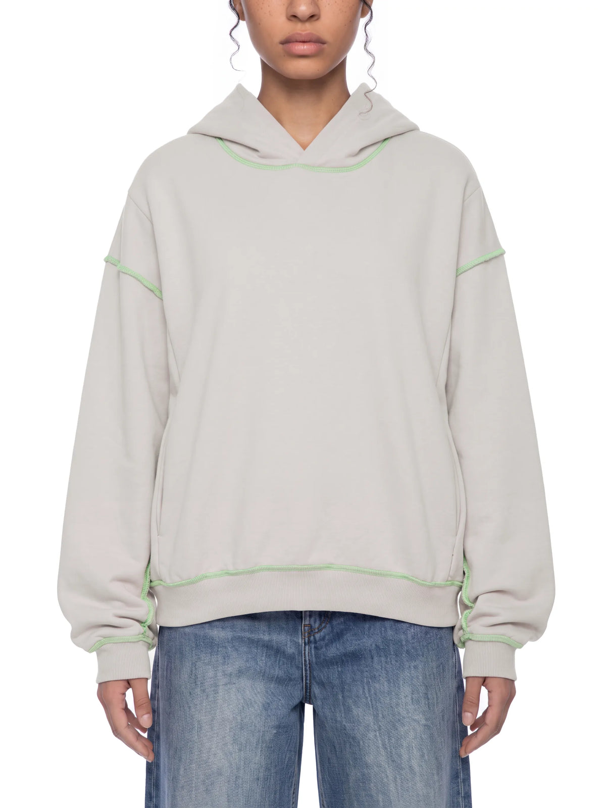 Boxy Heavyweight Topstitch Hoodie
