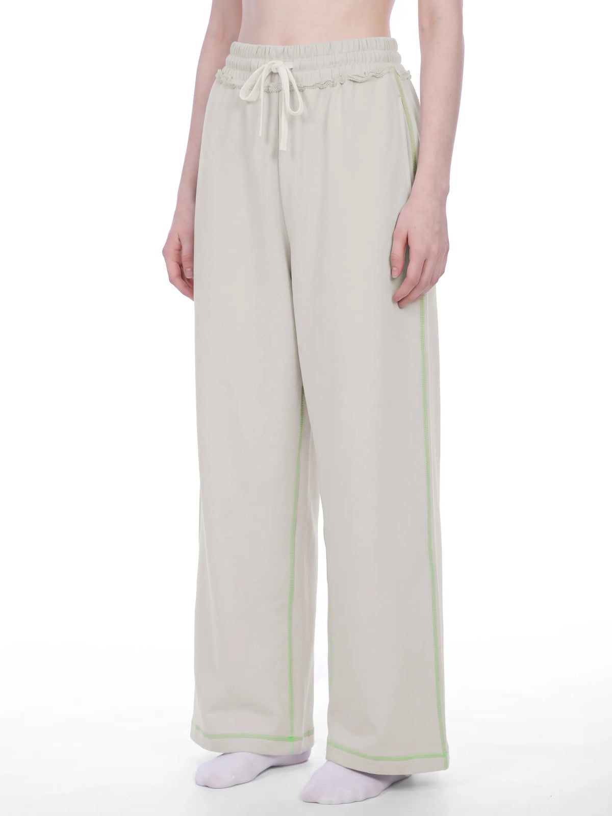 Raw Edge Topstitch Sweatpants