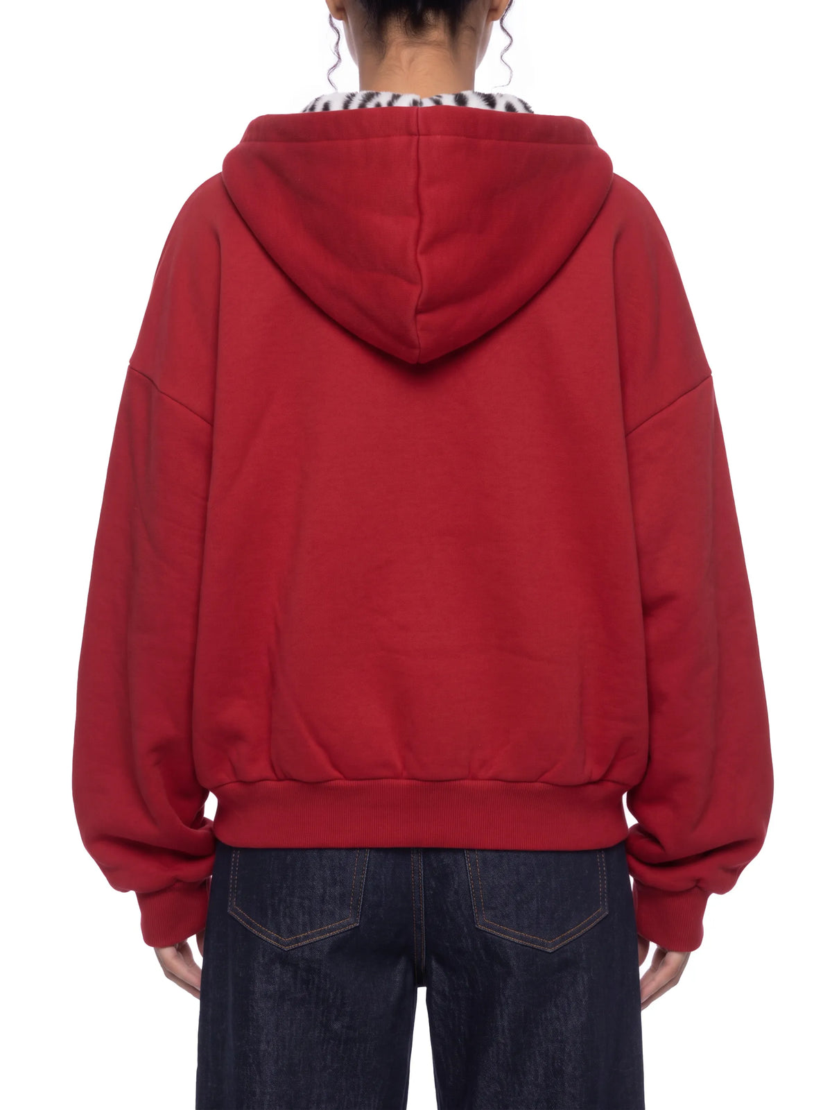 Boxy Fleece Piping Full Zip Hoodie
