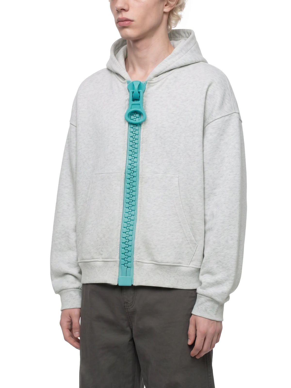 Oversized Chunky-Zip Boxy Hoodie