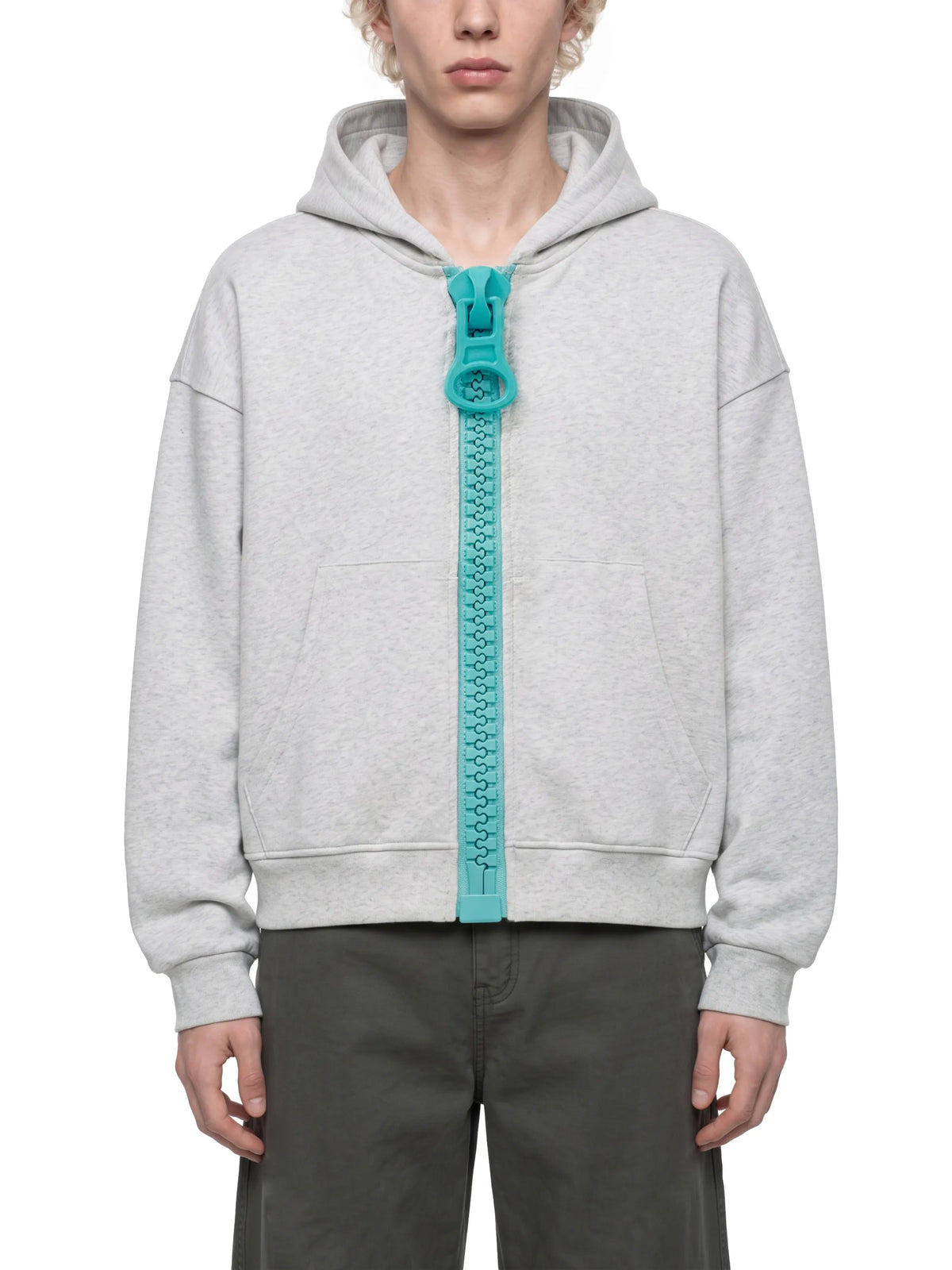Oversized Chunky-Zip Boxy Hoodie
