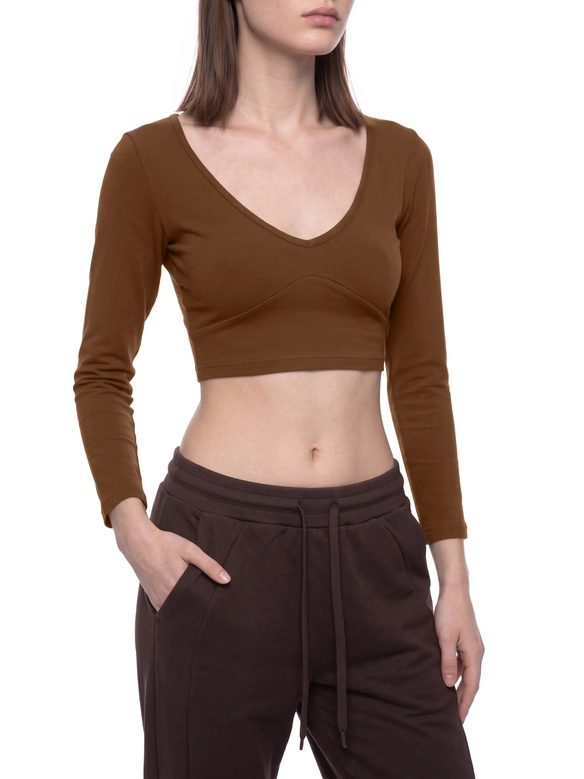 Cropped Long Sleeve T-Shirt