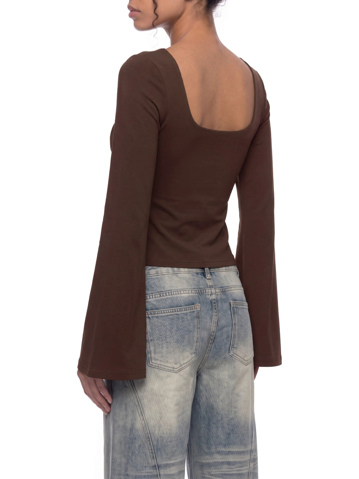 Ruched Bell Sleeve T-Shirt