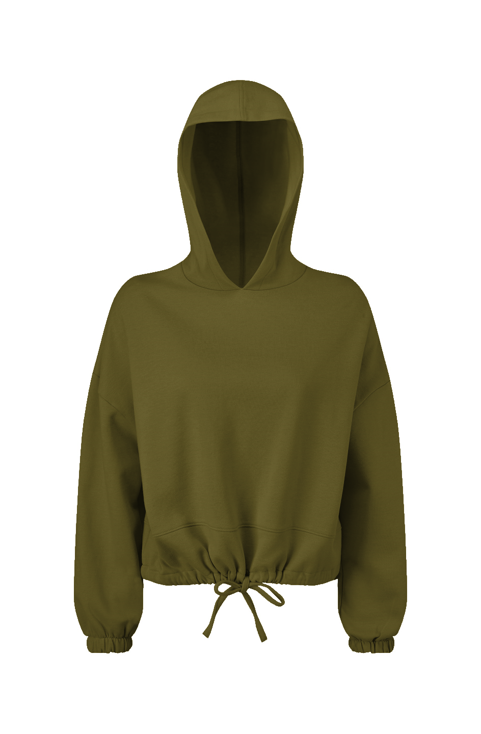  Cropped Oversize Hooded Sweatshirt