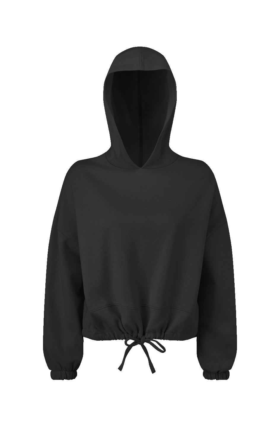  Cropped Oversize Hooded Sweatshirt