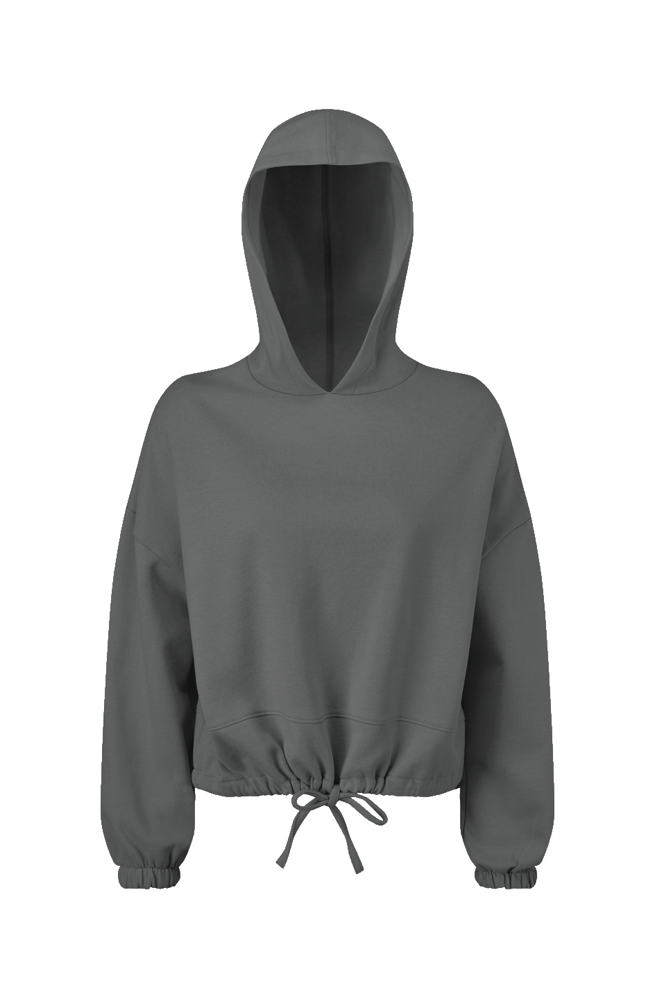  Cropped Oversize Hooded Sweatshirt