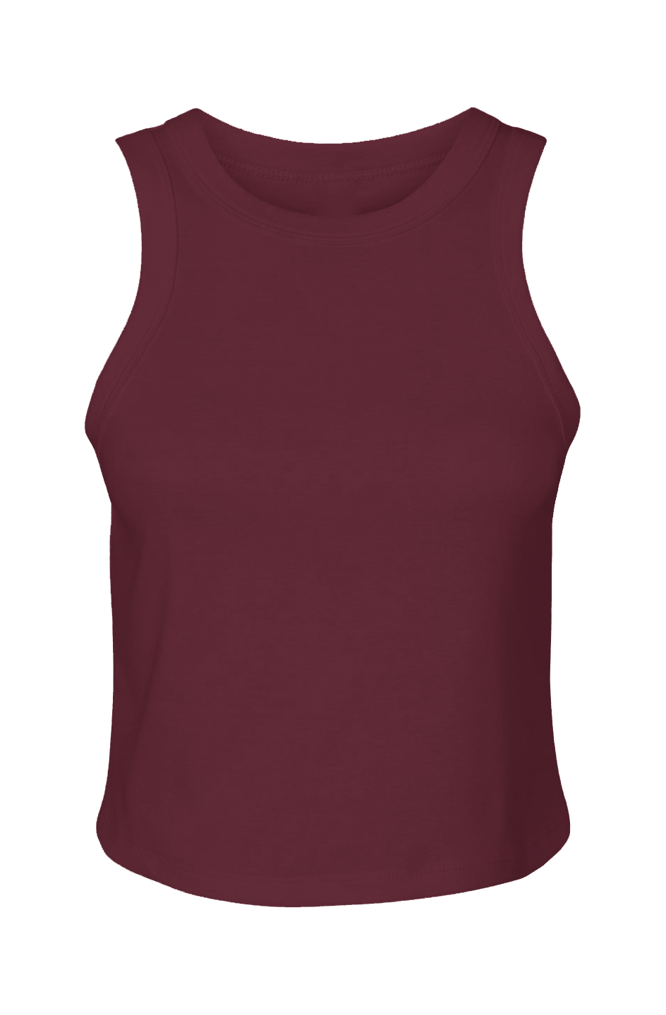 Micro Rib Racer Tank | Fitted Cotton Blend Crop Top