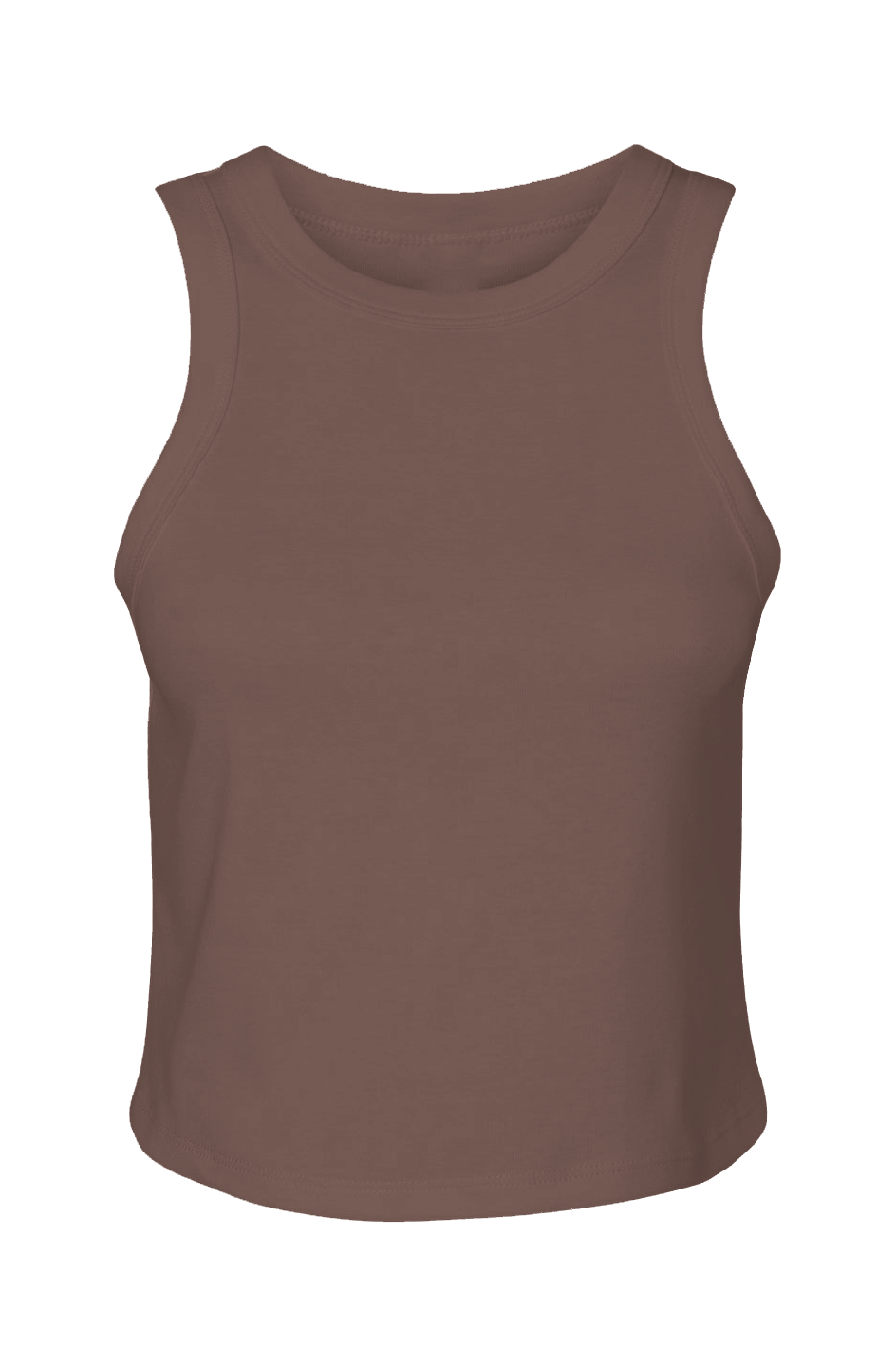 Micro Rib Racer Tank | Fitted Cotton Blend Crop Top
