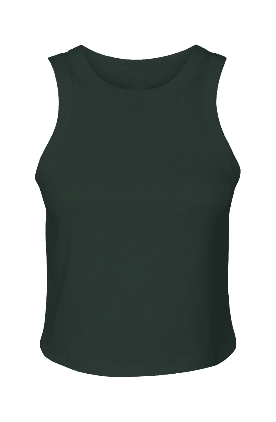 Micro Rib Racer Tank | Fitted Cotton Blend Crop Top