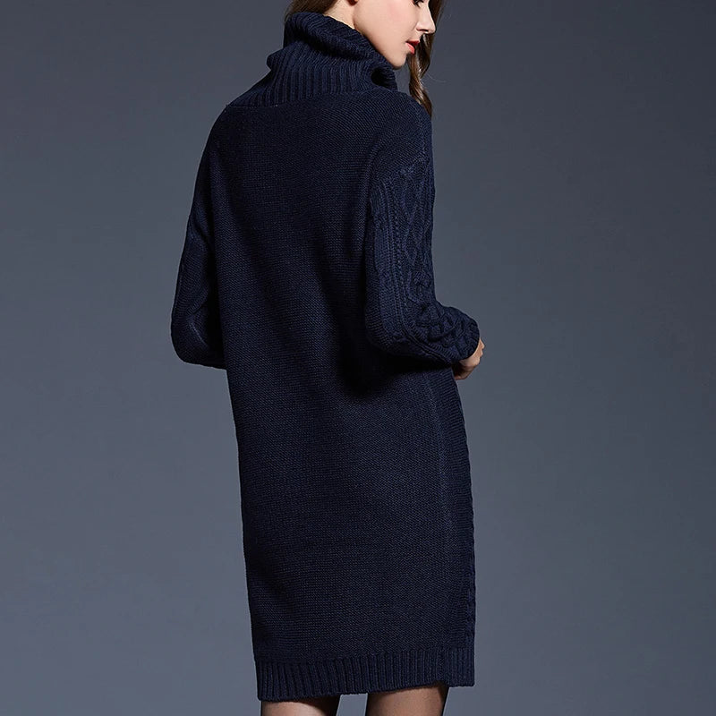 Women Casual Knitted Long Sleeve Dress