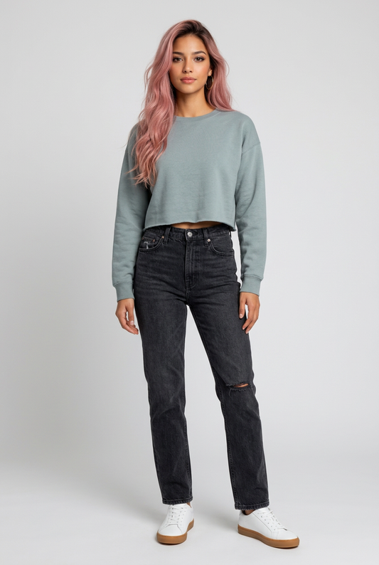 Cropped Crew | Lightweight Sweatshirt